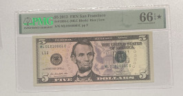 United States of America, 5 Dollars, 2013, UNC, p539