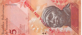 Venezuela, 5 Bolívares, 2013, UNC, p89es, SPECIMEN
