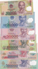 Viet Nam, 10.000-20.000-50.000-100.000-200.000-500.000 Dông, 2003/2024, UNC, p119-p124, (Total 6 banknotes)