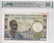 West African States, 5.000 Francs, 1961/1965, AUNC, p104Ai