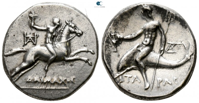 Calabria. Tarentum. ΔΑΙΜΑΧΟΣ (Daimachos), magistrate circa 240-228 BC. 
Nomos A...