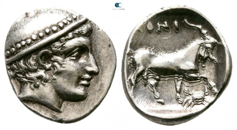 Thrace. Ainos circa 408-407 BC. 
Diobol AR

11mm., 1,31g.

Head of Hermes t...