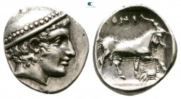 Thrace. Ainos circa 408-407 BC. Diobol AR
