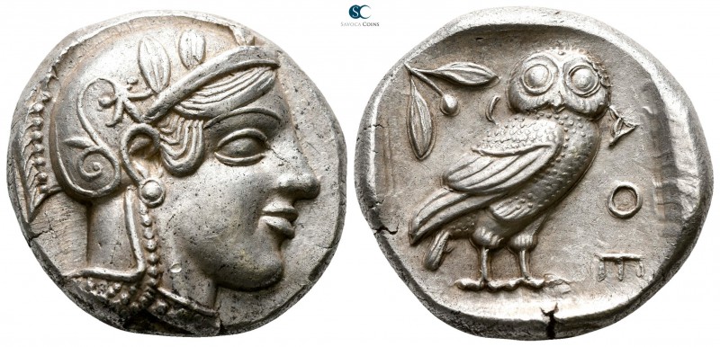 Attica. Athens circa 455-440 BC. 
Tetradrachm AR

23mm., 17,19g.

Head of A...