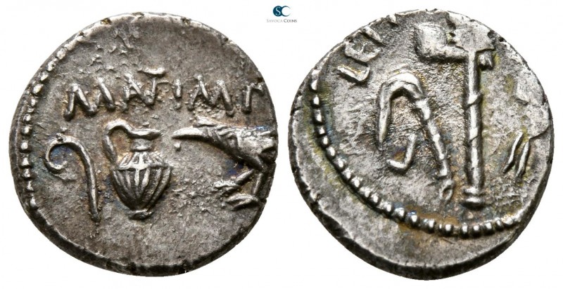 The Triumvirs. Mark Antony and M. Aemilius Lepidus 43 BC. Military mint travelin...