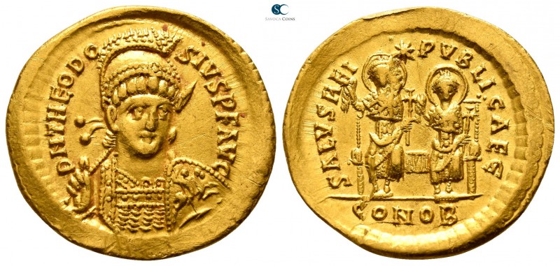 Theodosius II AD 402-450. Struck AD 425-429. Constantinople. 5th officina
Solid...
