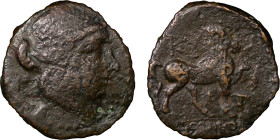Ancient Greece. Aeolis, Kyme. Laonikis Magistrate Æ 20mm. Circa 250-190BC.