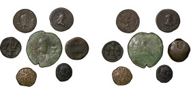 Ancient Greece. Lot of 7 Bronzes. Various denominations, cities and dates. 4th to 1st century BC.