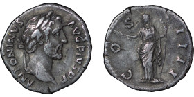 Roman Empire. Antoninus Pius AR Denarius. 138-161AD.