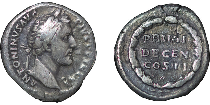 Roman Empire. Antoninus Pius AR Denarius. 147-148AD. ANTONINUS AUG PIUS P P TR P...