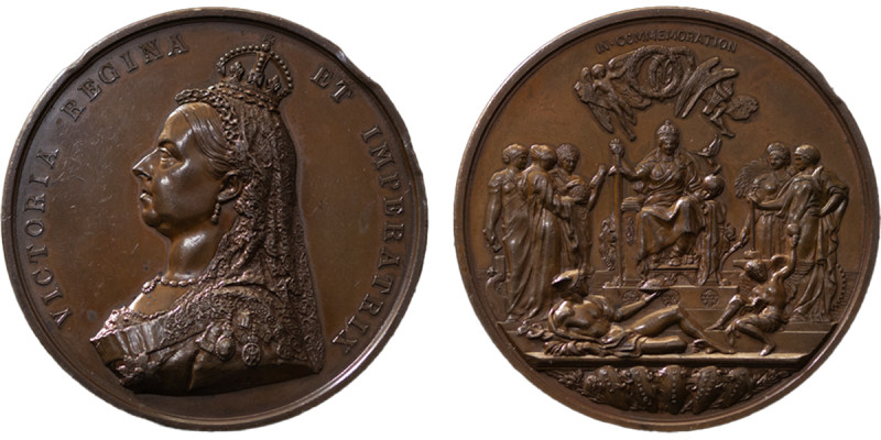 Great Britain. Victoria Æ Jubilee Medallion. 1887. By J.E.Boehm & F. Leighton. V...