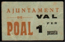 Poal, Lleida. Ayuntamiento. 1 peseta