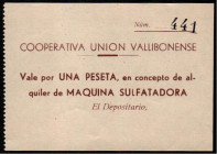 ¿Pobla de Vallbona, Valencia?. Cooperativa Unión Vallibonense. 1 peseta