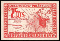 Polán, Toledo. Consejo Municipal. 25 céntimos. Sin numeración