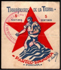 Porzuna, Ciudad Real. 5 céntimos. Partido socialista. Trabajadores de la tierra