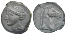 The Carthaginians in Italy, Sicily, Sardinia and North Africa. Uncertain mint in Sicily or Sardinia. Bronze. Circa 260-240 BC (Bronze, 28 mm, 16.46 g)...