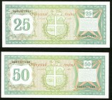Aruba Banco Central Di Aruba 25; 50 Florin 1.1.1986 Pick 3; 4 Choice Crisp Uncirculated. 

HID09801242017