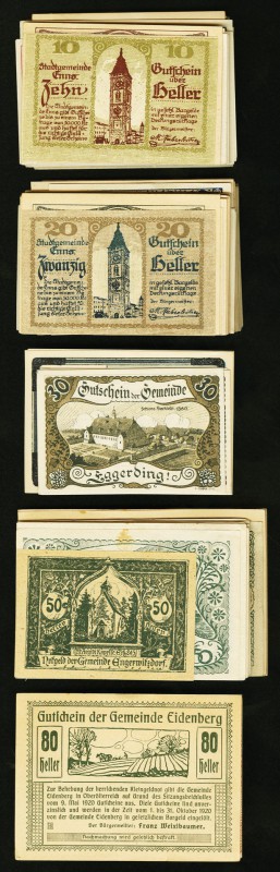 Austria Notgeld Group of 254 Examples Choice About Uncirculated-Crisp Uncirculat...