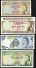 Cayman Islands Cayman Islands Currency Board $1 L. 1974 Pick 5b Choice Crisp Uncirculated; Fiji Government of Fiji $1 ND (1969 Pick 59a Choice Crisp U...
