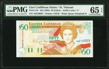 East Caribbean States Central Bank, St. Vincent 50 Dollars ND (1994) Pick 34v PMG Gem Uncirculated 65 EPQ. 

HID09801242017