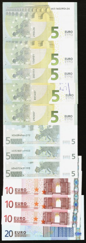 A Selection of Twenty-three Bank Notes Issued by Members of the European Union c...