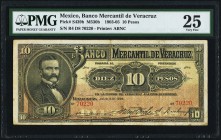 Mexico Banco Mercantil De Veracruz 10 Pesos 15.7.1905 Pick S439b M530b PMG Very Fine 25. 

HID09801242017