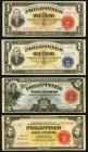 Philippines Treasury Certificates 2; 5; 1 (2) Pesos 1936-1944 Pick 82a; 83a; 89a; 94 Fine or better. Pick 82a and 83a both have minor spots. There wil...