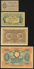 Ukraine State Treasury Note 50 Karbovantsiv ND (1918) Pick 6b; State Credit Note 500 Hryven 1918 Pick 23; 250 Karbovantsiv 1918 Pick 39a; 5 Hryven ND ...