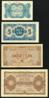 Yugoslavia Monetary Bank of Slovenia 1; 5; 10; 100 Lir 20.11.1944 Pick S113; S114; S115; S117 Very Fine-Extremely Fine or Better. 

HID09801242017