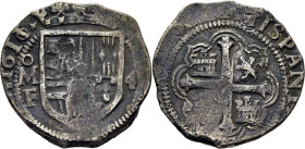 FELIPE III. Méjico. 4 reales. 1611 sobre 0. F. Notable ejemplar