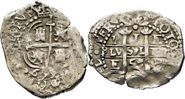FELIPE IV. Potosí. 1 real. 1659. E. Dos fechas visibles. Buen ejemplar
