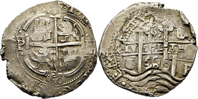 FELIPE IV. Potosí. 8 reales. 1650. E. Dos fechas visibles, siendo la de reverso ...