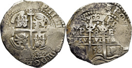 FELIPE IV. Potosí. 8 reales. 1658. E. Dos fechas. Interesante