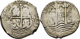 FELIPE IV. Potosí. 8 reales. 1659. E. Tres fechas perfectas. Buen ejemplar