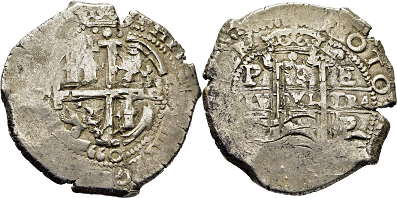 FELIPE IV. Potosí. 8 reales. 1660. E. Granada bajo la corona, flanqueada de punt...