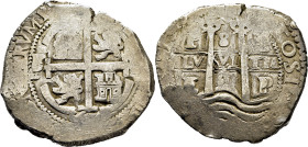FELIPE IV. Potosí. 8 reales. 1661. E. Dos fechas