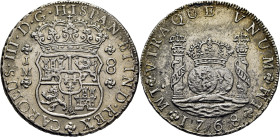 CARLOS III. Lima. 8 reales. 1768. JM. Buena acuñación