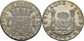 CARLOS III. Méjico. 8 reales. 1765. MF