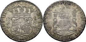 CARLOS III. Méjico. 8 reales. 1768. MF. Atractiva