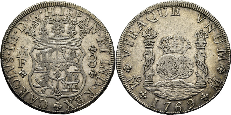 CARLOS III. Méjico. 8 reales. 1769. MF. Cy11968. 26'96 g. Acuñación levemente dé...