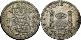 CARLOS III. Méjico. 8 reales. 1770. MF. Atractiva