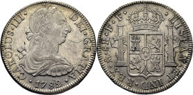 CARLOS III. Méjico. 8 reales. 1782. FF. Buen ejemplar. Atractiva