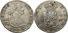 CARLOS IV. Madrid. 4 reales. 1792. MF