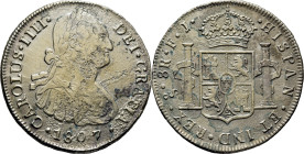 CARLOS IV. Santiago de Chile. 8 reales. 1807. FJ
