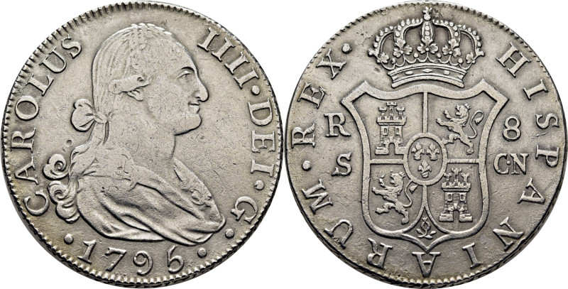 CARLOS IV. Sevilla. 8 reales. 1795. CN. Cy13881. 26'5 g. Ligera oxidación superf...
