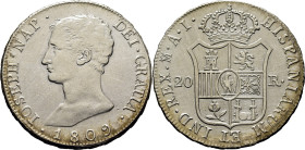 JOSÉ NAPOLEÓN. Madrid. 20 reales. 1809. AI