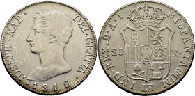 JOSÉ NAPOLEÓN. Madrid. 20 reales. 1810. AI. Águila grande