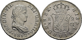 FERNANDO VII. Cádiz. 2 reales. 1812. CI. SC-