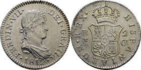FERNANDO VII. Cádiz. 2 reales. 1812. CI. Casi SC-