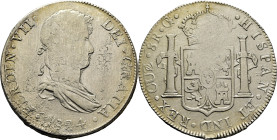 FERNANDO VII. Cuzco. 8 reales. 1824. G sobre T. Algo escasa